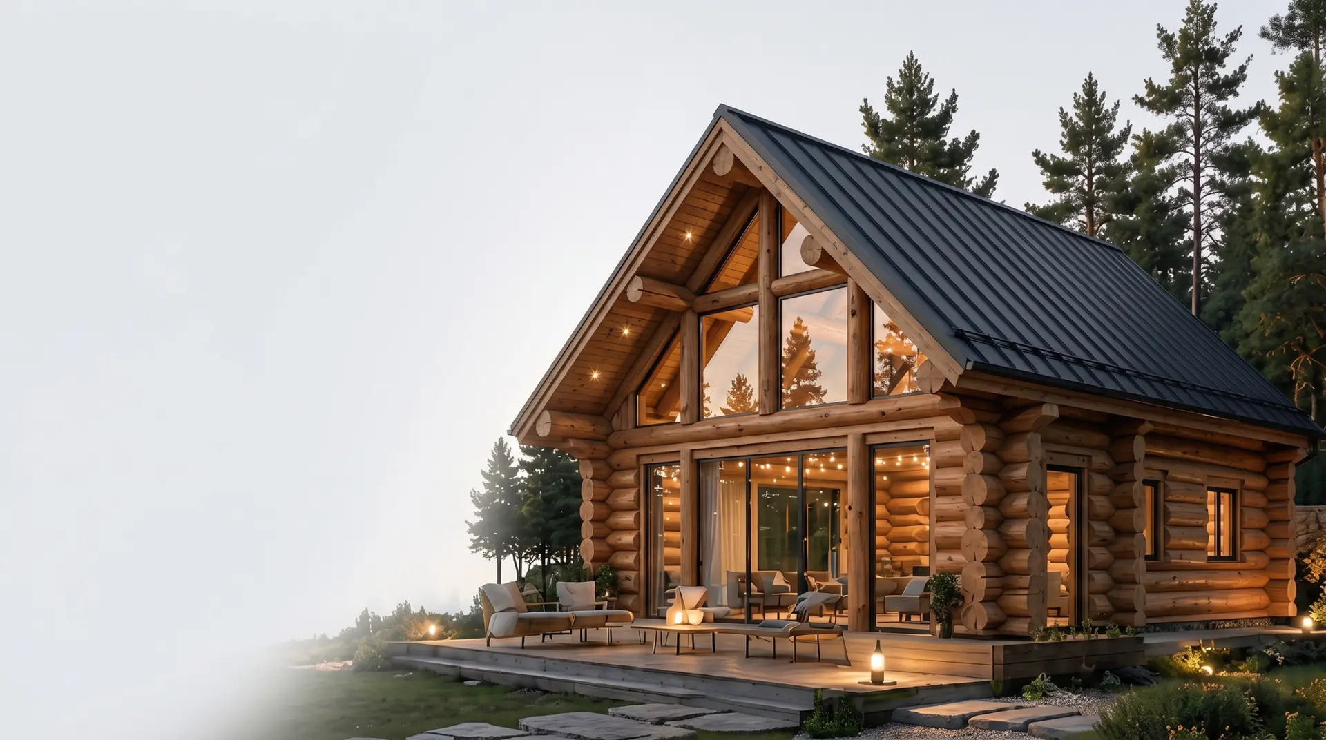 Casă din lemn construită de Lesstroy