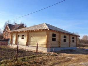 Casă din bușteni rotunzi 196 m², Malahovka — construcție