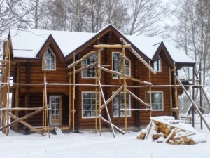 Casă din bușteni 154 m², proiect 7885, regiunea Tula