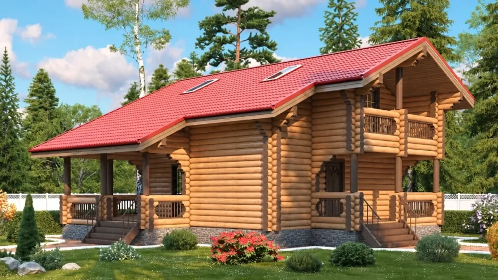 Saună din bușteni LS-S165 – vedere principală